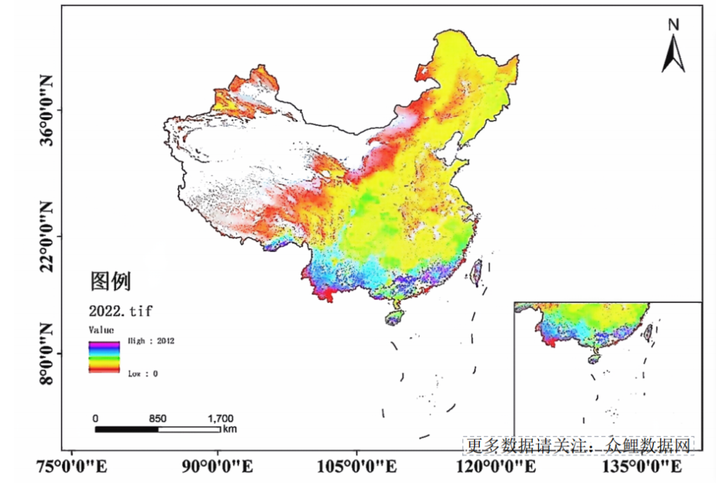 中国MOD17A3H植被净初级生产力（NPP)数据(2013-2023年)