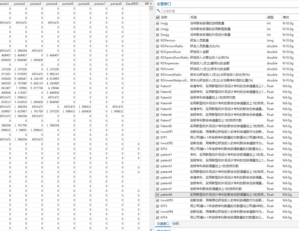 上市企业创新效率数据2008-2024年